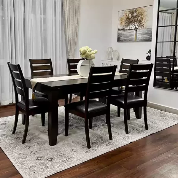 Modern Dining Table Set - 6 Chairs